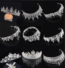 2020 In Stock Rhinestone Crystal Wedding Party Prom Homecoming Crowns Band Princess Bridal Tiaras Hair Accessories Fashion7148981