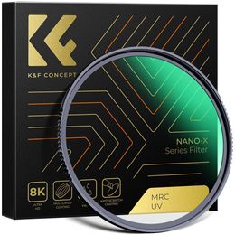 K F Concept NanoX UV Filter 37127mm 28Layer Multi Coated Protection Coatings Waterproof Camera Lens HD Ultra Slim 240327