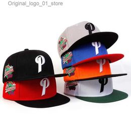 Ball Caps Unisex P-letter embroidered hip-hop hat outdoor adjustable casual baseball cap sun protection hat Q240408