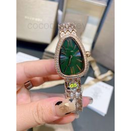 Women's B brand with logo Wristwatch Style Seduttori Women Watch Serpenti Luxury Bracelet Snake Head Diamond Water Drop Shape Women's Niche LightB 3E5L QANR