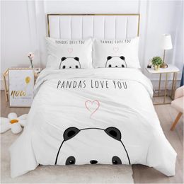 Bedding Sets Children Set For Kids Baby Child Girls Boy140x200 Single Quilt/Comfortable/Duvet Cover Bed Linens Cute Panda