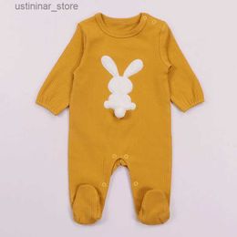 Rompers Baby romper pyjamas kids clothes long sleeves children clothing baby rabbit overalls ribbed footies romper moire absorption L47