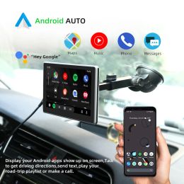 Radio 7 Inch Touch Screen Car Portable Wireless Apple CarPlay Tablet Android Radio Multimedia Bluetooth Navigation HD1080 Stereo Linux