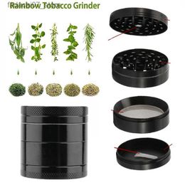 Herb Grinder New 4-layer zinc alloy 40mm metal herbal home spice crusher kitchen grinder cigarette tool Q240408