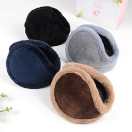 Berets Winter Windproof Earmuff Men Women Thicken Fleece Plush Warm Outdoor Cycling Warmer Soft Earmuffs