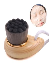Bamboo Charcoal Fiber Face Brushes Soft Facial Cleanser Facial Skin Care Tool pore cleaner Exfoliate Brush Bamboo Handle3022328