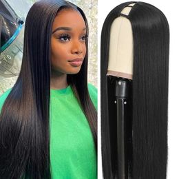 V Part s 1630 Inch Long Straight Heat Resistant Synthetic U Shape Glueless s 150% Density For Black Women Daily Use 240408