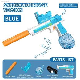 Gun Toys Water Gun Electric Pistol Shooting Toy Gun Full Automatic Summer Pool Beach Toy for Kids Children Adult Fake Toys Gift for Kid 240408