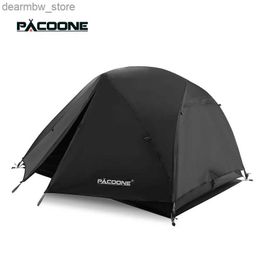 Tents and Shelters PACOONE Ultralight 20D Nylon Camping Tent Portable Backpacking Cycling Tent Waterproof Outdoor Hiking Travel Tent Beach Tent New L48