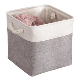 Laundry Bags Foldable Fabric Basket With Handles For Bathroom Bedroom Dorm