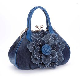 Bag Form Fashion Women 2024 Denim Casual Tote Floral Hasp Handbags Large Capacity Female Shoulder&Crossbody Bags