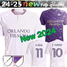 2023 2024 Orlando City SC Soccer Jerseys Kids Kit Man 23/24 Football Shirts Primary Home The Wall Away White Legacy F.TORRES L.MURIEL OJEDA JANSSON McGUIRE KARA