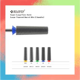 Bits WILSON Super Long Flute SerieLarge Tapered Barrel Bits (Chamfer)Nail drill bits Remove gel carbide Manicure tool Nail accessorie