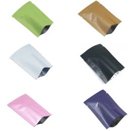 Accessories 100pcs/lot Colourful Heat Seal Mylar Bags for Nuts Candy Packaging Open Top Flat Aluminium Foil Sample Pockets Vacuum Bag Pouches