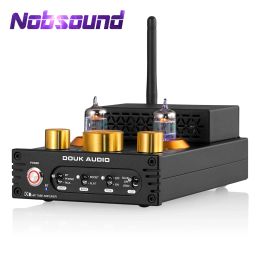 Amplifier Nobsound HiFi GE5654 Vacuum Tube Amplifier Stereo Bluetooth 5.0 Receiver Amp MM Phono Power Amp for Turntables APTXHD 160W+160W
