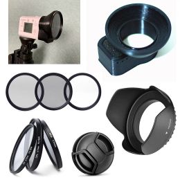 Cameras 49mm CPL ND4 UV Lens Hood Cap Philtre Lens Adapter Holder Accessories Kit for Sony X3000 AS300 Action Camera