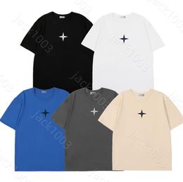 New Men Brand T Shirt ISLAND Classic style Couple Circular Letter logo print tees STONE fashion simple Style loose Cotton Casual short sleeve top Tees M-XXL 06