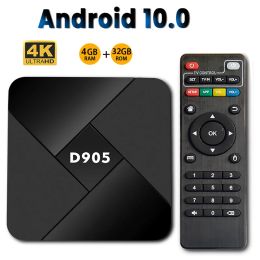 Box D905 Quad Core 5GWiFi Smart TV BOX Network Player 4K Android 10.0 Video Game Case 2.4G Amlogic S905 Set Top Box Media Player