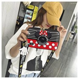 Shoulder Bags Fashion Small Square Bag Female Cute Cartoon Girl Simple One Wild Wide Strap Camera Messenger Women