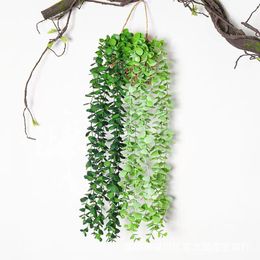 Artificial flowers Plastic Hanging Succulents Plants Eucalyptus leaf Home Decorations