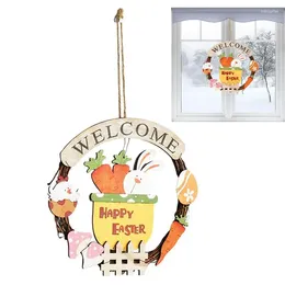 Decorative Flowers Easter Door Sign Woodden Spring Decorations For Home Carrot Banner Garland Mantle Fireplace