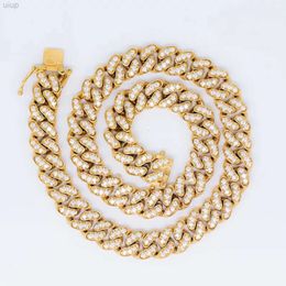 Factory Price 12mm 316l Stainless Steel Hiphop Iced Out Cuban Link Chain Cz Diamond Bracelet Necklace