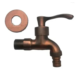 Bathroom Sink Faucets Antique Bronze Decorative Outdoor Faucet Vintage European Style Wall Mount Easy Installation Rust Resistant Brass