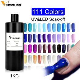 Gel Nail Art Design Manicure Venalisa 111 Colours 1000Ml Soak Off Enamel Gel Polish UV Gel Nail Polish Lacquer Varnish Raw Materials