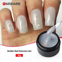 Gel MSHARE 50ML Medium Thick Self Levelling Construction Gel for Nail Extension White Pink Shiny UV Led Gel