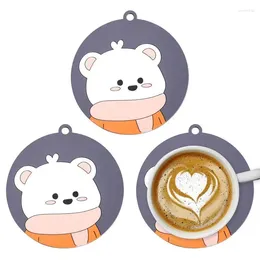 Table Mats PVC Coasters 3pcs Waterproof Cups In High Temperature Resistant Kitchen For Restaurant Coffee