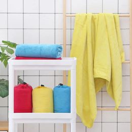 Towel Microfiber Fabric Bath Solid Color Rectangle Household Bathing Strong Water Absorption For Kids Adults Badetuch