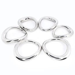 Stainless steel penis bondage lock cock Ring Heavy Duty male metal Ball Scrotum Stretcher Delay ejaculation BDSM Sex Toy men6653874