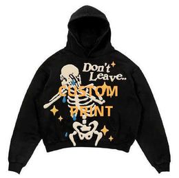 Custom Graphic Design Heavyweight Vintage Wash 3d Foam Y2k Puff Printed Hoodie Long Sleeve Mens Oversized Hoodie