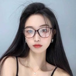Xiaoxiangjias same flat light mirror plain face eyeglass frame womens anti blue light 3408 myopia high version plain face
