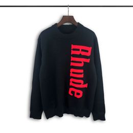 Menses suéteres retro clássicos da moda Cardigan Sweatshirts Men suéter letra bordada no pescoço redondo jumpera34