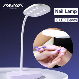 Dryers Desktop Nail Lamp Foldable Uv Led Lamp for Nails Usb Nail Dryer for Manicure Equipments 8 Led Beads Curing All Gel Nail Polish