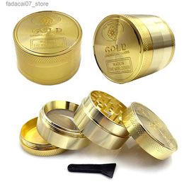 Herb Grinder Herbal grinder with 3 layers and 4 pieces of zinc alloy 40mm tobacco crusher gold grinder herbal crusher hookah accessories Q240408