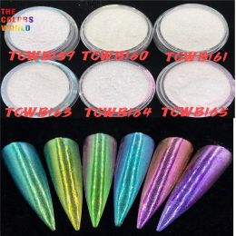 Glitter TCT612 Unicorn White Chameleon Powder Chrome Nail Powder Rainbow Powder Colourful Nail Glitter Aurora Facepaint Mermaid Manicure