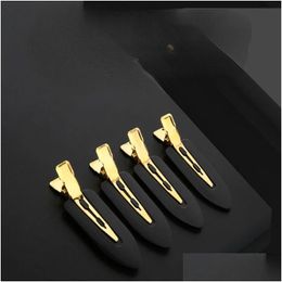 Hair Clips 4Pcs New Seamless Makeup Leaf Clip Liu Seaside Gold-Plated Luxury Pet Series Hairdressing Drop Delivery Products Care Styli Dhzzi