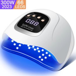 Dryers 300W SUN X15 MAX UV LED Nail Lamp For Fast Drying Gel Polish Dryer Manicure Machine 66leds Cabin UV Light For Nails Salon Tools