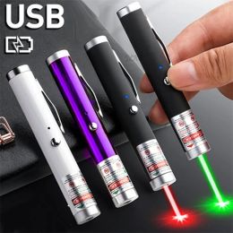 Partihandel laserpekare USB laddning av grön laser kraftfull Super power penna 711 röd dot 532nm kontinuerlig linje jakt laserutrustning