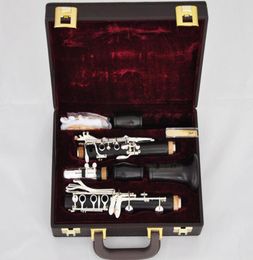 Professional Africa Black Ebony Wood Wooden Clarinet 18 Key Silver Nickel with New Case6141985