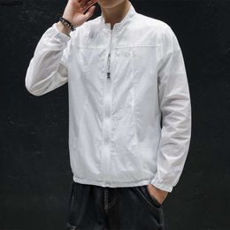 Clothes for Summer Thin Breathable Silk Mens New Version Trendy and Handsome Jacket