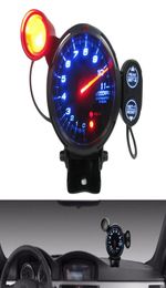 315 inch Speed Tachometer Kit Blue LED 11000 RPM Adjustable Shift Light Stepping Motor Metre Warning Car Tacho Gauge 80mm1360052