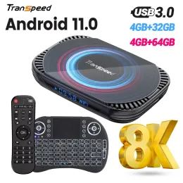 Box Transpeed Amlogic S905X4 Android 11 TV Box 4G 16G 32G 64G 128G Voice Dual Wifi BT4.0 4K 8K 3D Media Player Set top box