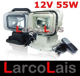 12V 55W Rotating Wireless Remote Control HID Xenon Search Work Light for Boat Car SUV Camping Hiking2619460