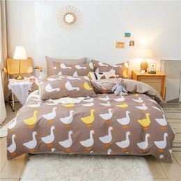 Bedding Sets Cartoon Cute Pets Girl Set Korean Duvet Cover Sheet Pillowcases Flower Comforter Home Textile Winter