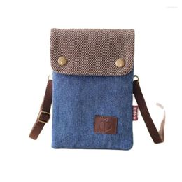 Evening Bags Women Canvas Denim Shoulder Crossbody Bag Brand 2024 Lady Mini Handbag Female Phone Wallet Money Purse Pouch Carteira For Girls