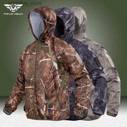 Outdoor Jackets Hoodies Outdoor Camping Jacket Men Sun Protection Hiking Fishing Hunting Quick Dry Skin Windbreaker Tactical Hooded Camouflage Clothing L48