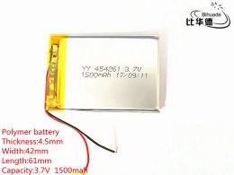 Accessories Free shipping 10pcs/lot 3.7V thium polymer battery 454261 MP3 MP5 GPS Bluetooth small stereo 1500 mAh